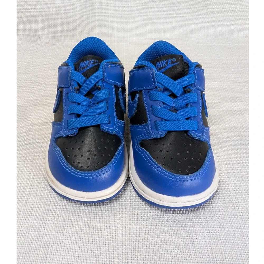 Nike Dunk Low TD Sz 4C Hyper Cobalt‎ Black White Toddler Sneakers CW1589-001
